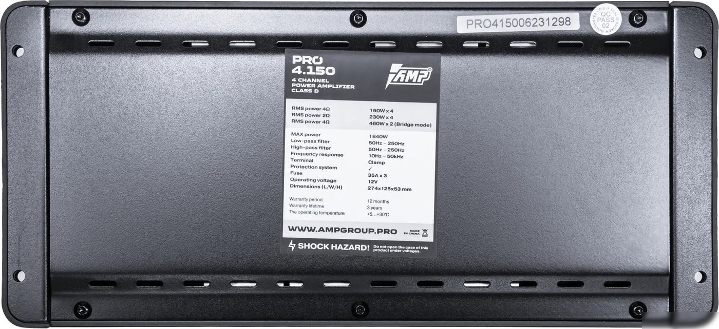 Автомобильный усилитель AMP PRO 4.150