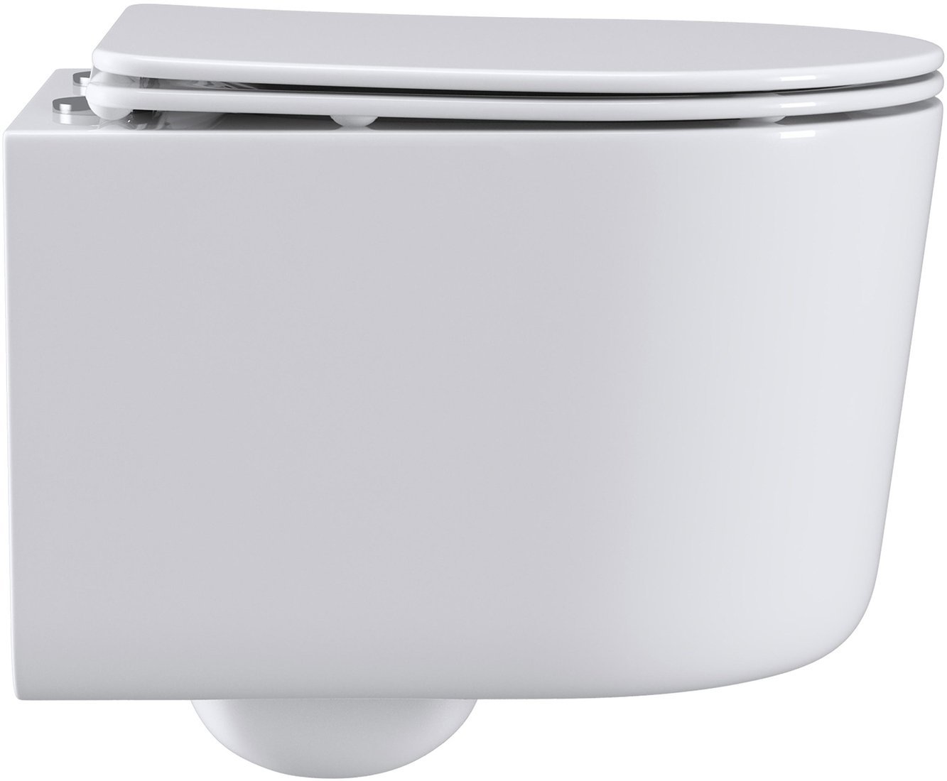 Унитаз подвесной Roxen Simple compact в комплекте с инсталляцией StounFix Dual Fresh 6 в 1 968480 (кнопка: брашированное золото)