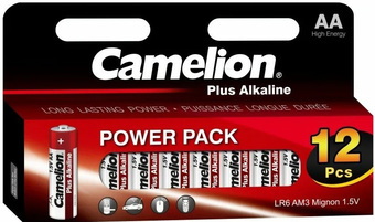 Батарейка Camelion LR6 Plus Alkaline Block-12 LR6-HP12