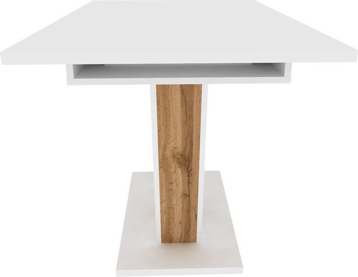Кухонный стол ЭлиГард Kai 118-157x76x72 (белый структурный)