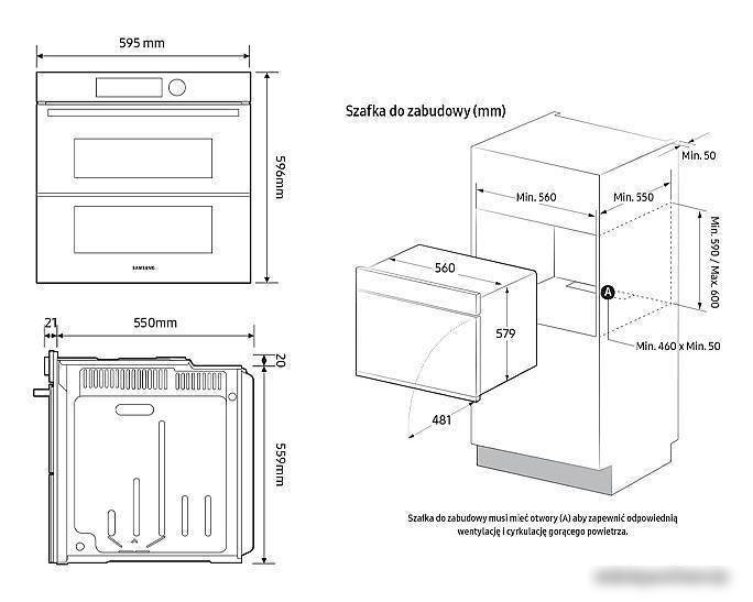 Электрический духовой шкаф Samsung NV7B41207AS