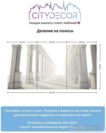 Фотообои Citydecor Абстракция 53 300x150