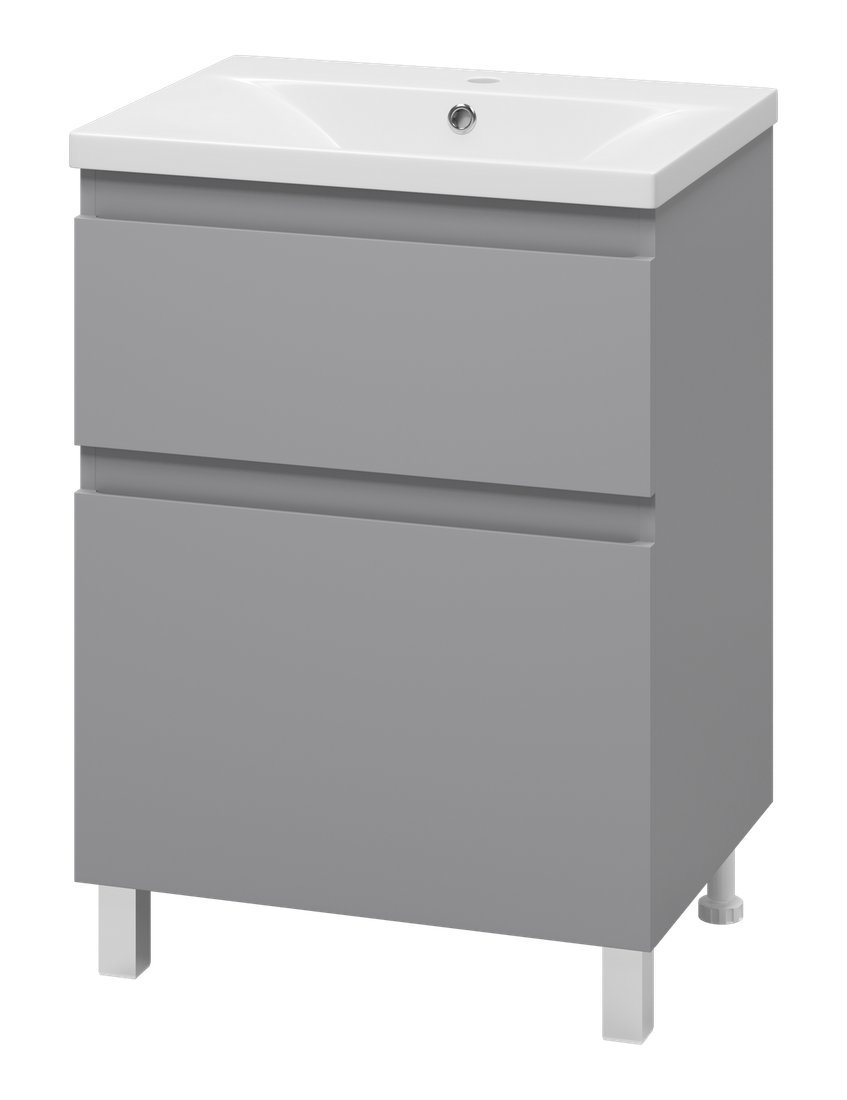 Misty Тумба с умывальником Лаки 60 П-Лак-01060-5012Я+RCW-140360WH
