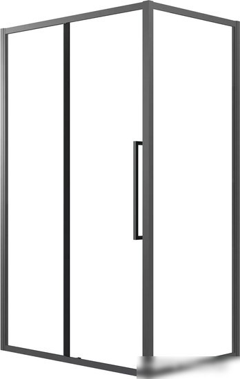 Душевая стенка Grossman Cosmo 80x195 200.K33.02.80.21.00 (черный матовый/стекло прозрачное)