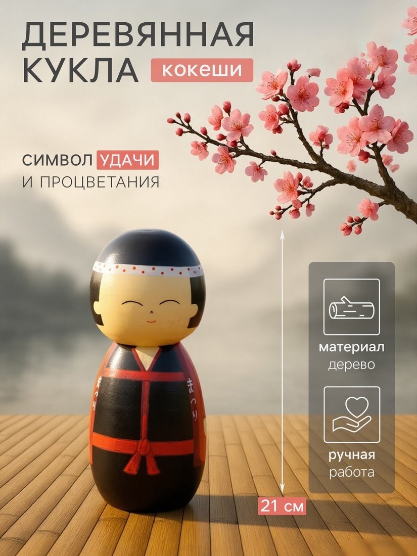 Статуэтка Sima-Land Кокэси кукла Кокеши. Хидео 10465088