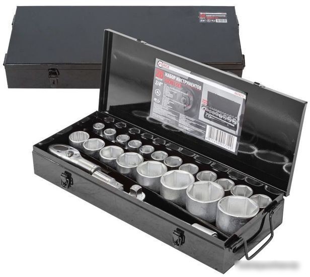 Набор трещотка с головками ForceKraft FK-68263-5 (26 предметов)