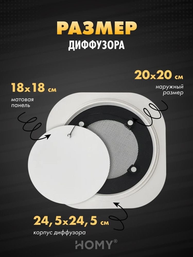 Вентиляционная решетка HOMY AIR круглый A125WS d200 (белая)