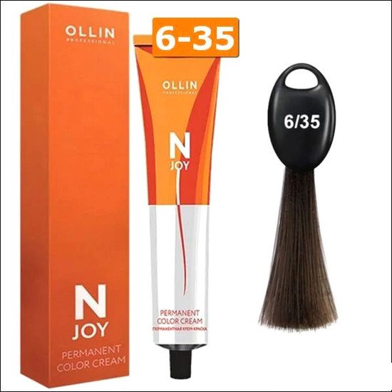 Крем-краска Ollin Professional N-Joy Color Cream 6/35 темно-русый золотисто-махагоновый 100 мл