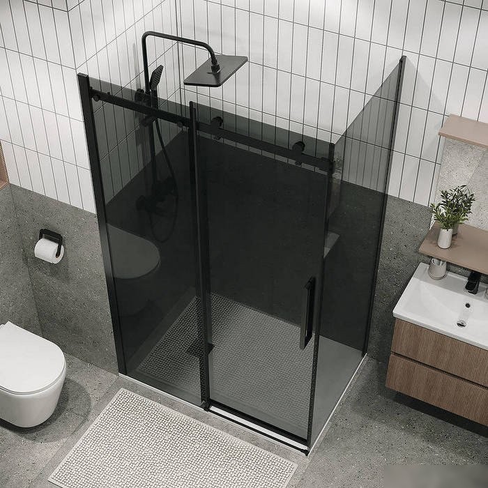Душевой уголок Grossman Classic 100x80x195 120.K33.04.1080.21.10 (черный матовый/тонированно стекло)