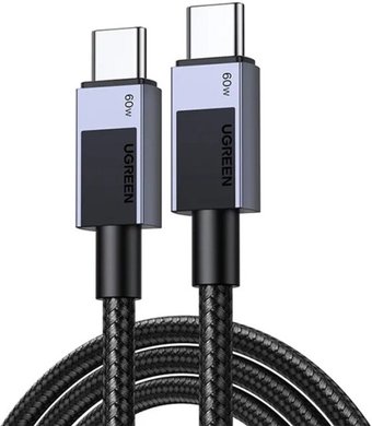 Кабель Ugreen L524 55765 USB Type-C - USB Type-C 60W (1 м, черный)
