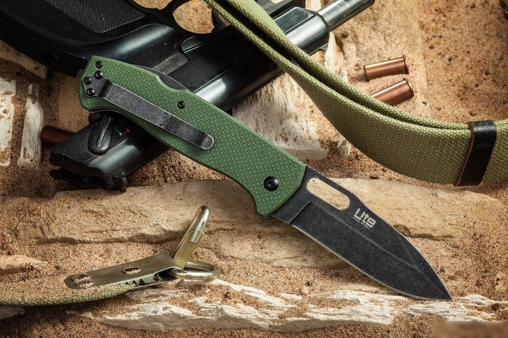 Складной нож Kizlyar Supreme Ute 440C BlackWash Green
