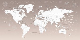 Флизелиновые обои Citydecor Карта мира 25 (300x150см)