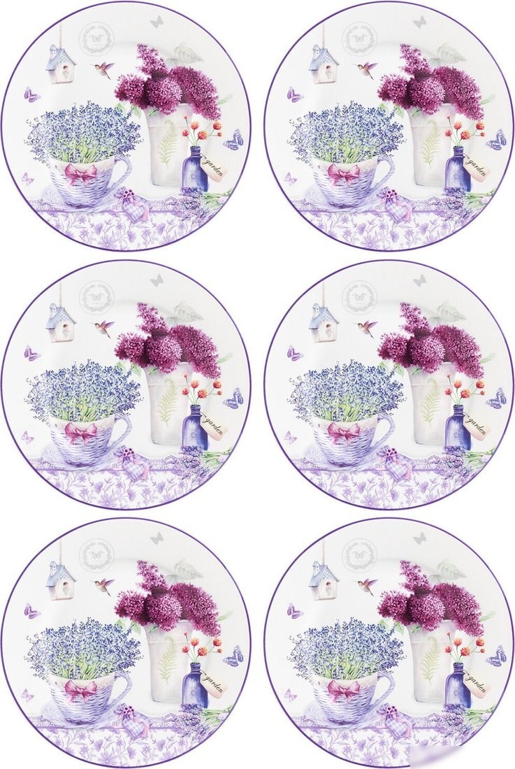 Набор тарелок Elan Gallery Лаванда 420175_3 (New Bone China)