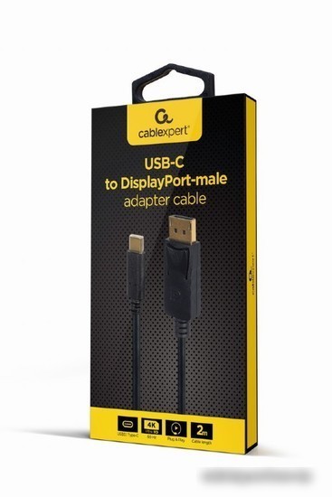 Кабель Cablexpert A-CM-DPM-01 USB Type-C - DisplayPort (2 м, черный)