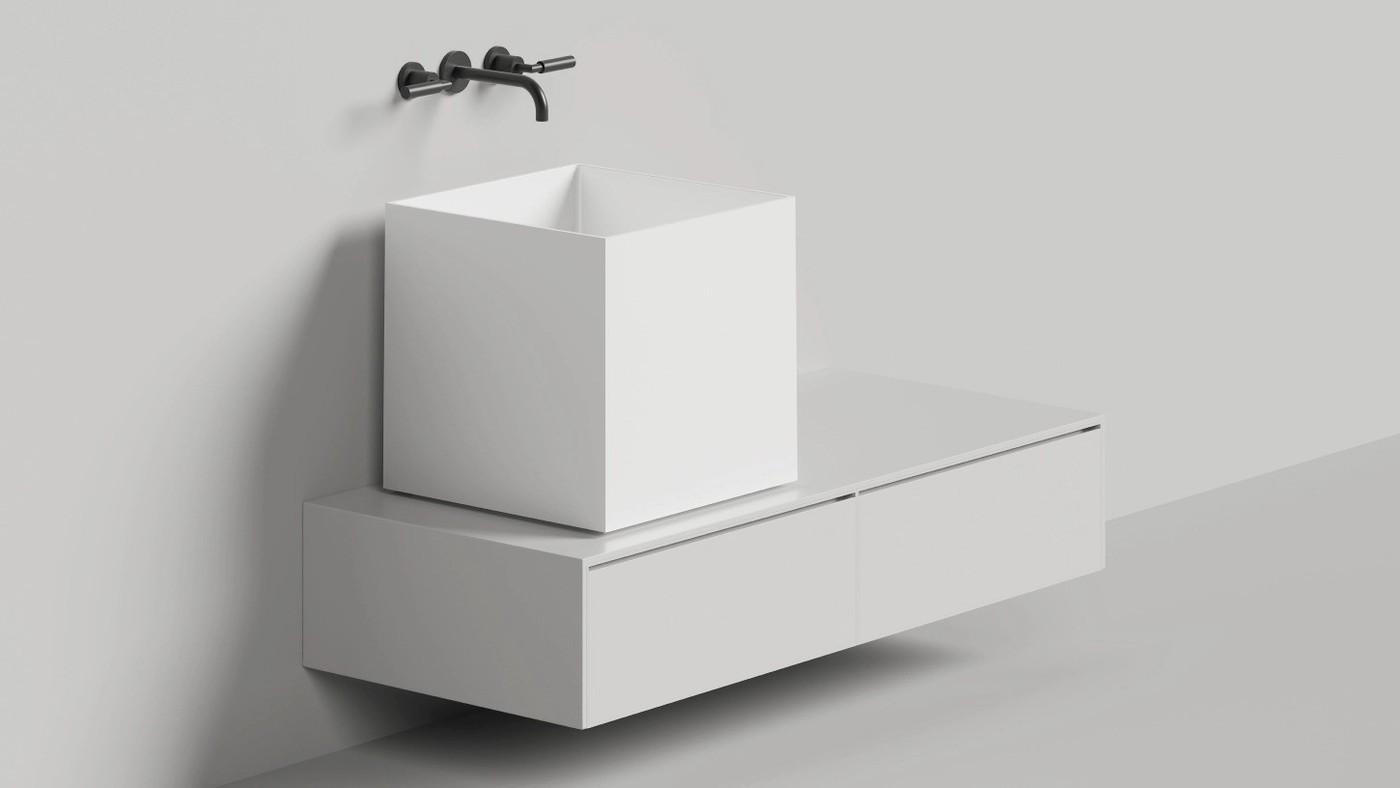 Умывальник Salini Armonia Square 03 130513G (S-Sense, глянцевый)