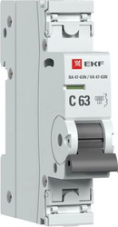 Выключатель автоматический EKF PROxima ВА 47-63N 1P 63А (C) 6кА M636163C