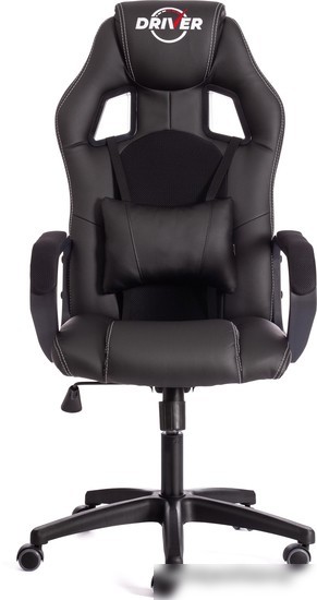 Кресло TetChair Driver (иск. кожа/ткань, черный/черный)