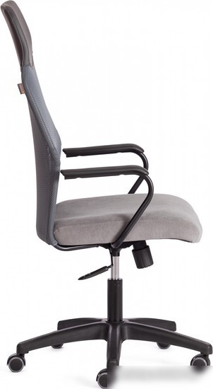 Кресло TetChair Practic флок/кожзам (серый)
