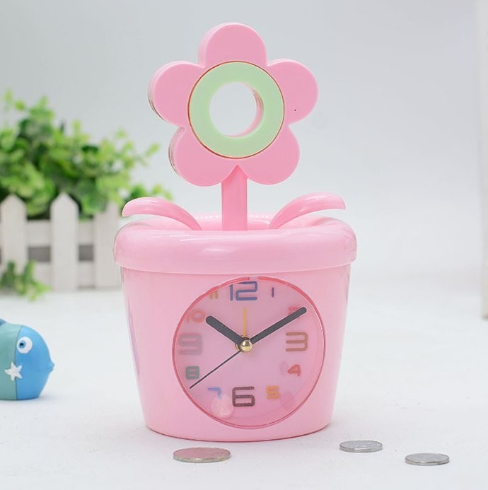 Настольные часы ILikeGift Flower in a pot 100P-106-02 (розовый)