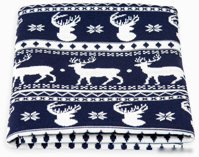 Плед Amarobaby Pure Love. Christmas 75x105 (синий)
