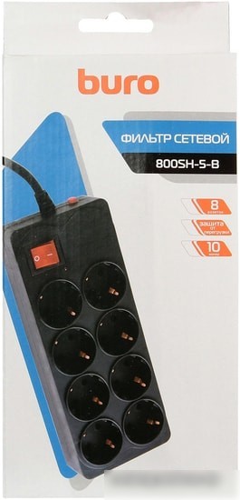 Сетевой фильтр Buro 800SH-5-B