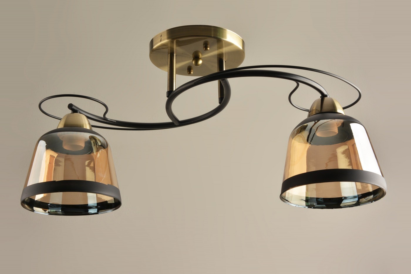 Люстра средней высоты Mirastyle BL-7605/2 AB+BK