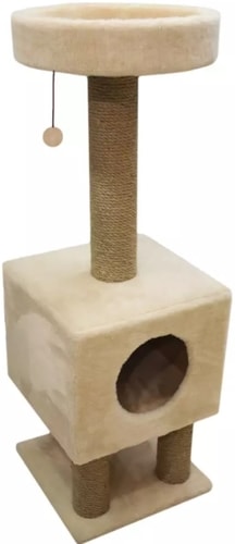 Комплекс Cat House На ножках 1.05 (джут бежевый)