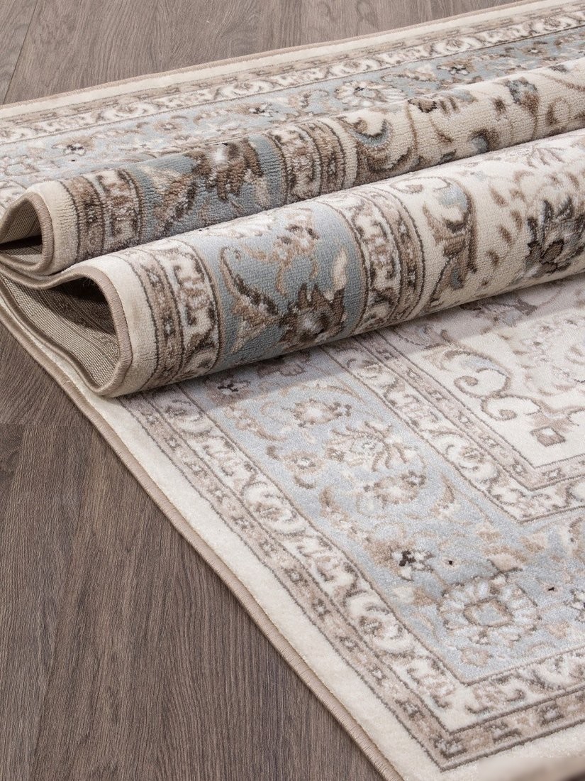 Ковер для жилой комнаты Merinos Valencia Deluxe F014-STAN-CREAM-L.BLUE (2х3)