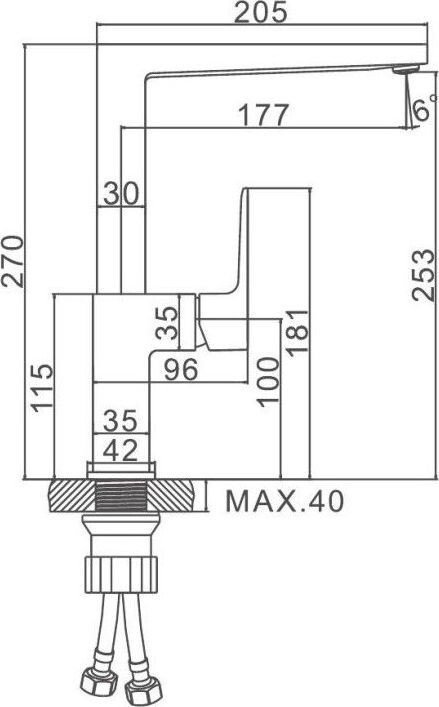 Смеситель Ledeme L4073W