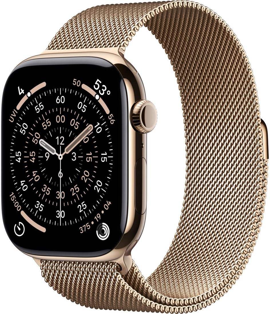 Умные часы Apple Watch Series 11 LTE 46 мм (титановый корпус, золотистый/золотистый, миланская петля S/M)