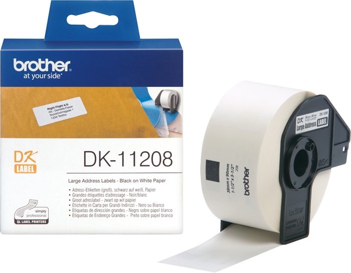 Самоклеящаяся термобумага Brother DK11208 (38x90 мм, 400 шт)