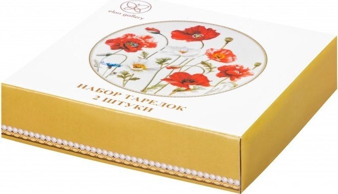 Набор тарелок Elan Gallery Маки 420762 (New Bone China)