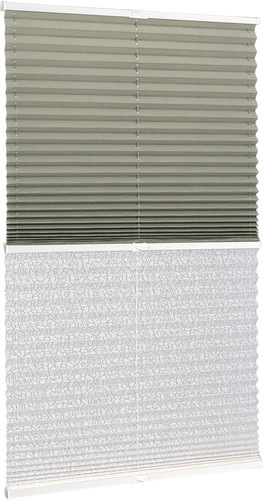 Плиссе Delfa Basic Blo СПШ-37201/1102 Basic Transparent (57x160, серый/белый)
