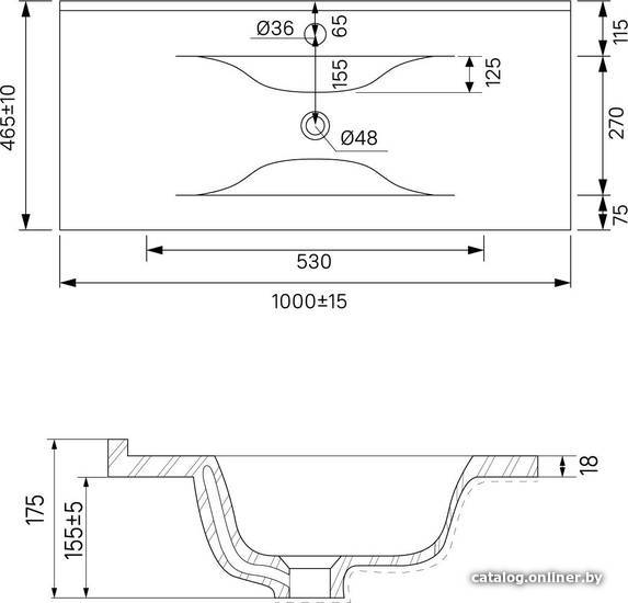 Умывальник IDDIS Optima Home 0131000i28