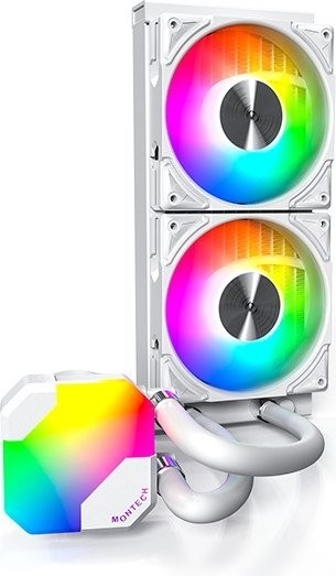 Жидкостное охлаждение для процессора Montech HyperFlow ARGB 240 (белый)