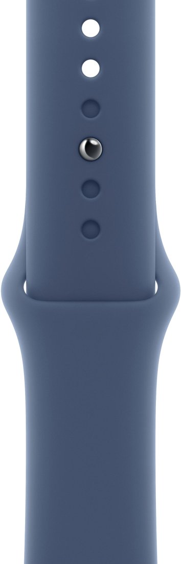 Умные часы Apple Watch Series 10 42 мм (алюминиевый корпус, серебристый/синий, спортивный силиконовый ремешок S/M)