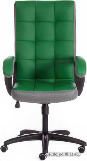 Кресло TetChair Trendy (кожзам/ткань, зеленый/серый)