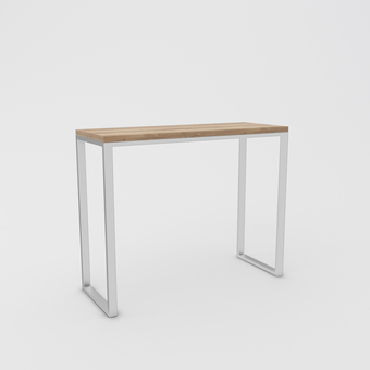 Барный стол Hype Mebel Классик 120x55 (белый/дуб галифакс натуральный)