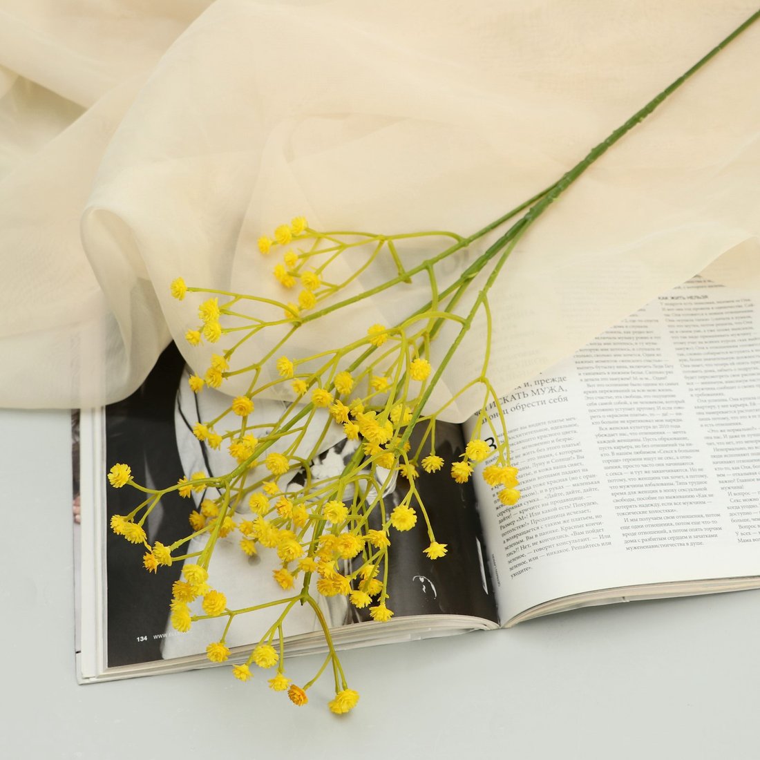 Искусственный цветок Poetry in flowers Гипсофила хлопчатая 7441995