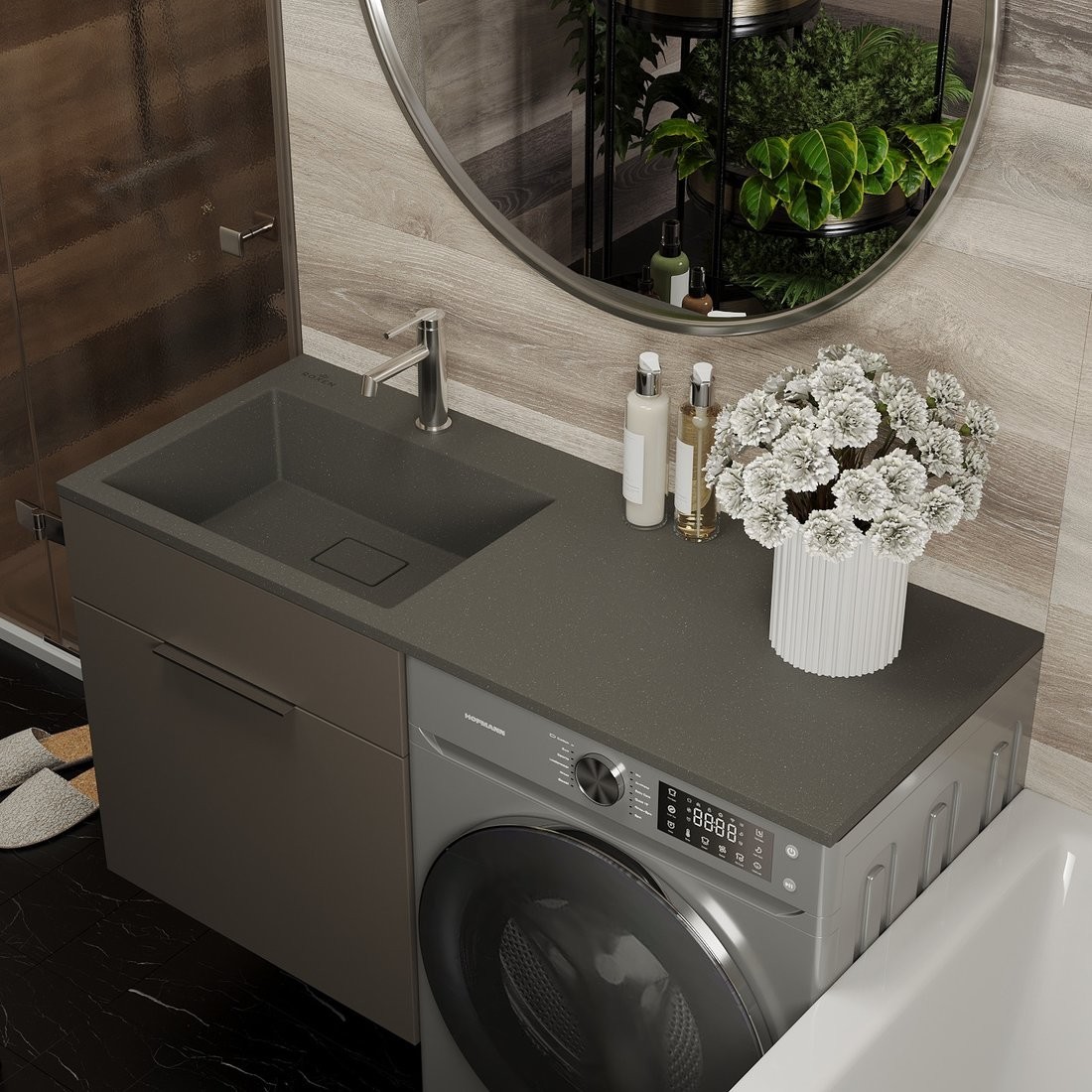 Умывальник Roxen Faber 110L 30010110L-DG (серый)