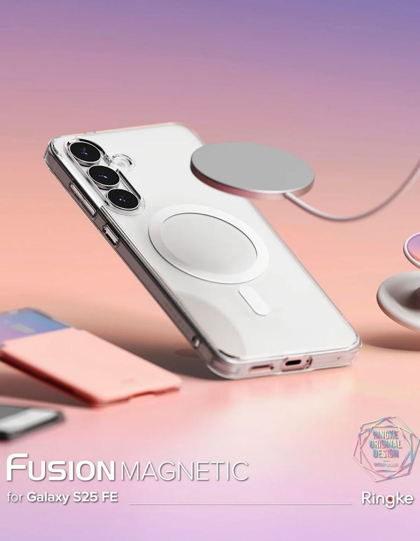 Чехол для телефона Ringke Fusion Magnetic для Galaxy S25 Fe Clear