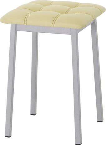 Табурет AMC Comfort 7К5.15 (кожзам, светло-желтый/серебристый)