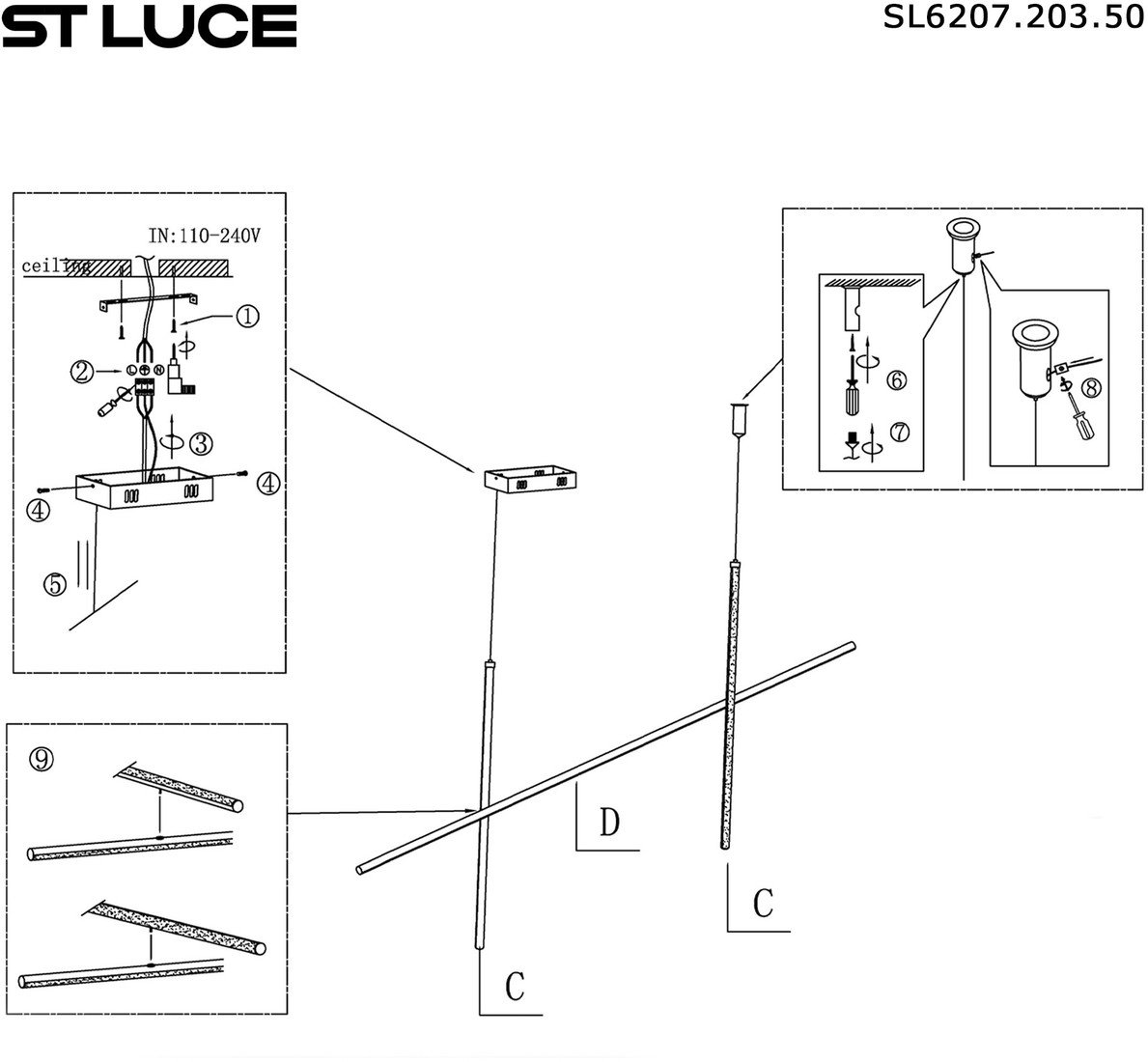 Подвесная люстра ST Luce SL6207.203.50