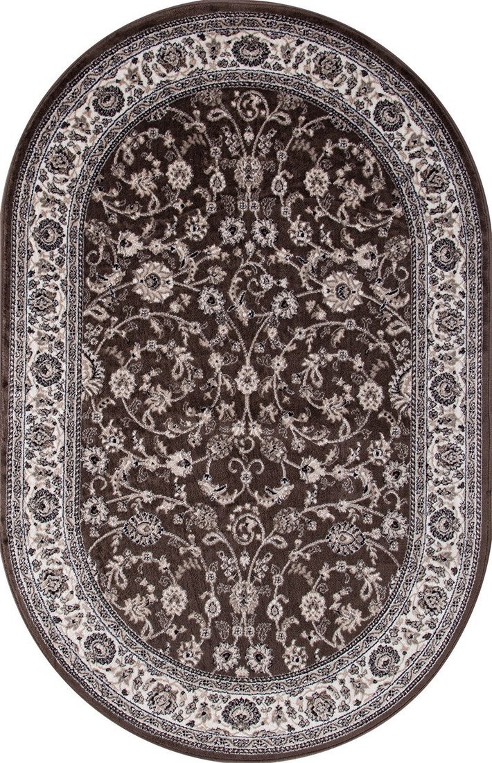 Ковер для жилой комнаты Merinos Valencia Deluxe d251-OVAL-BROWN (2x4)