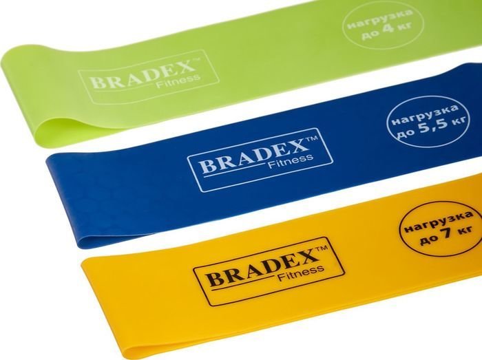 Набор фитнес резинок Bradex SF 0321 (3 шт, от 4 до 7 кг)