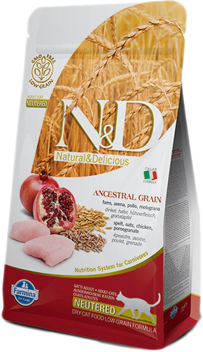Сухой корм для кошек Farmina N&D Low Grain Cat Chicken & Pomegranate Neutered 1.5 кг
