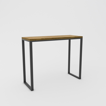 Барный стол Hype Mebel Классик 120x40 (черный/дуб галифакс олово)