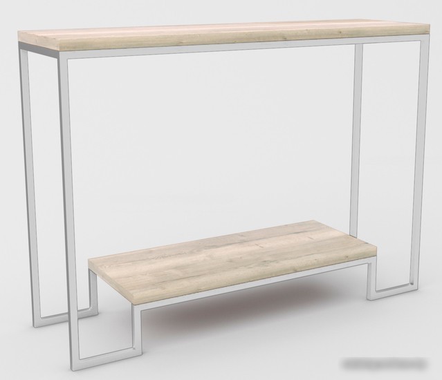 Консольный стол Hype Mebel Голд 80x35 (белый/древесина белая) Консольный стол Hype Mebel Голд 80x35 (белый/древесина белая)