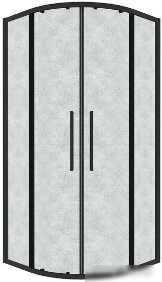 Душевой уголок Grossman Cosmo 80x80x195 301.K33.02.8080.21.02 (черный матовый/шиншилла стекло)