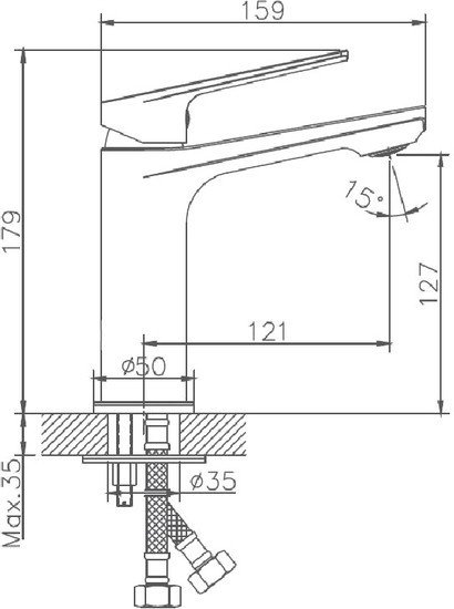 Смеситель Haiba HB10533-3 (серый)